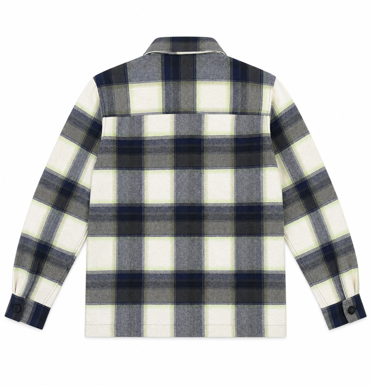 Overshirt da uomo a quadri con collo classico