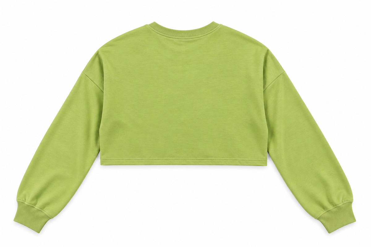 Oysho felpa cropped verde pistacchio