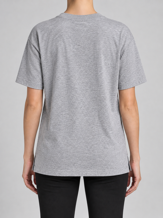 Oysho T-shirt grigio mélange con stampa “Now Ya Know”