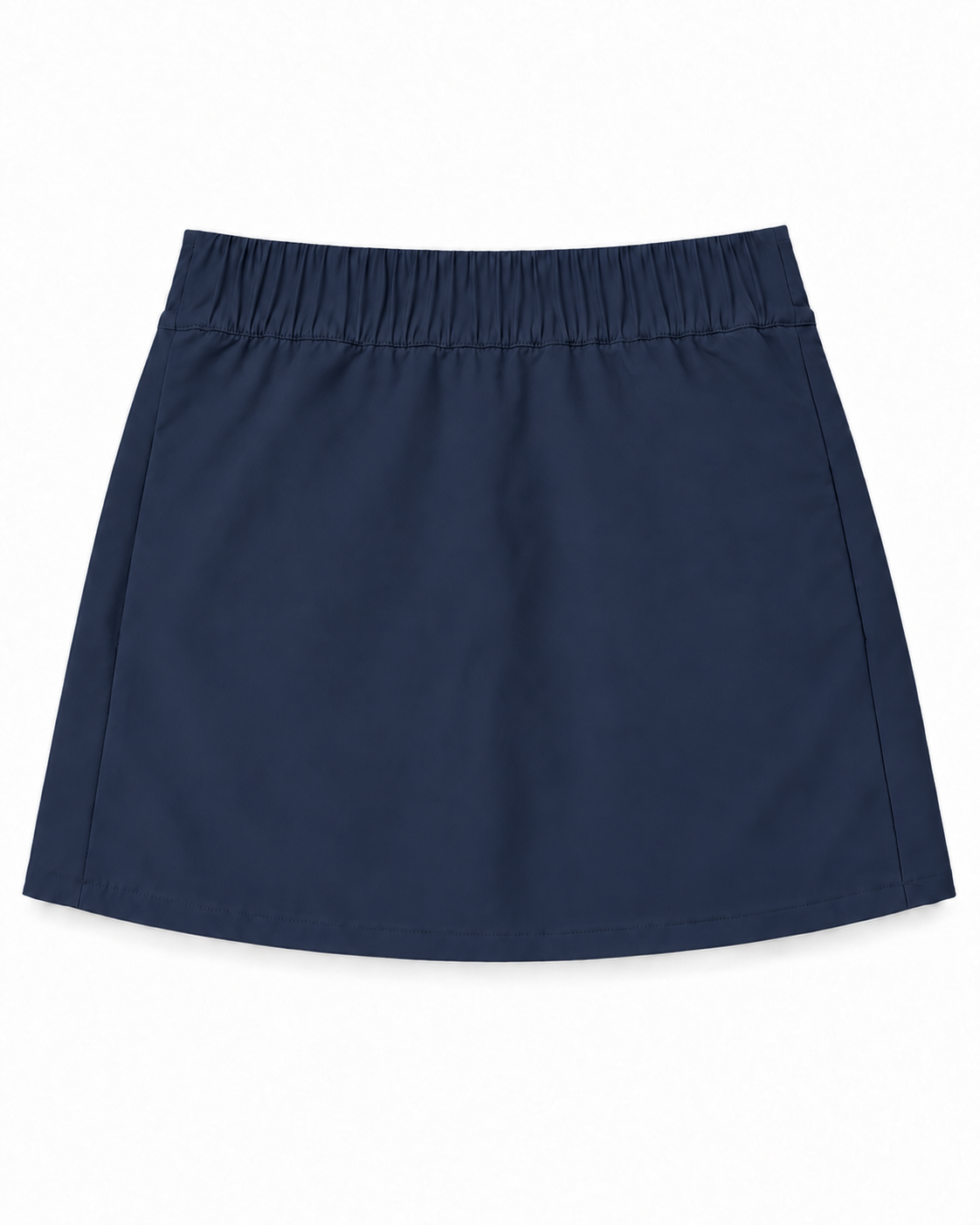 Gonna corta blu navy con tasche zip