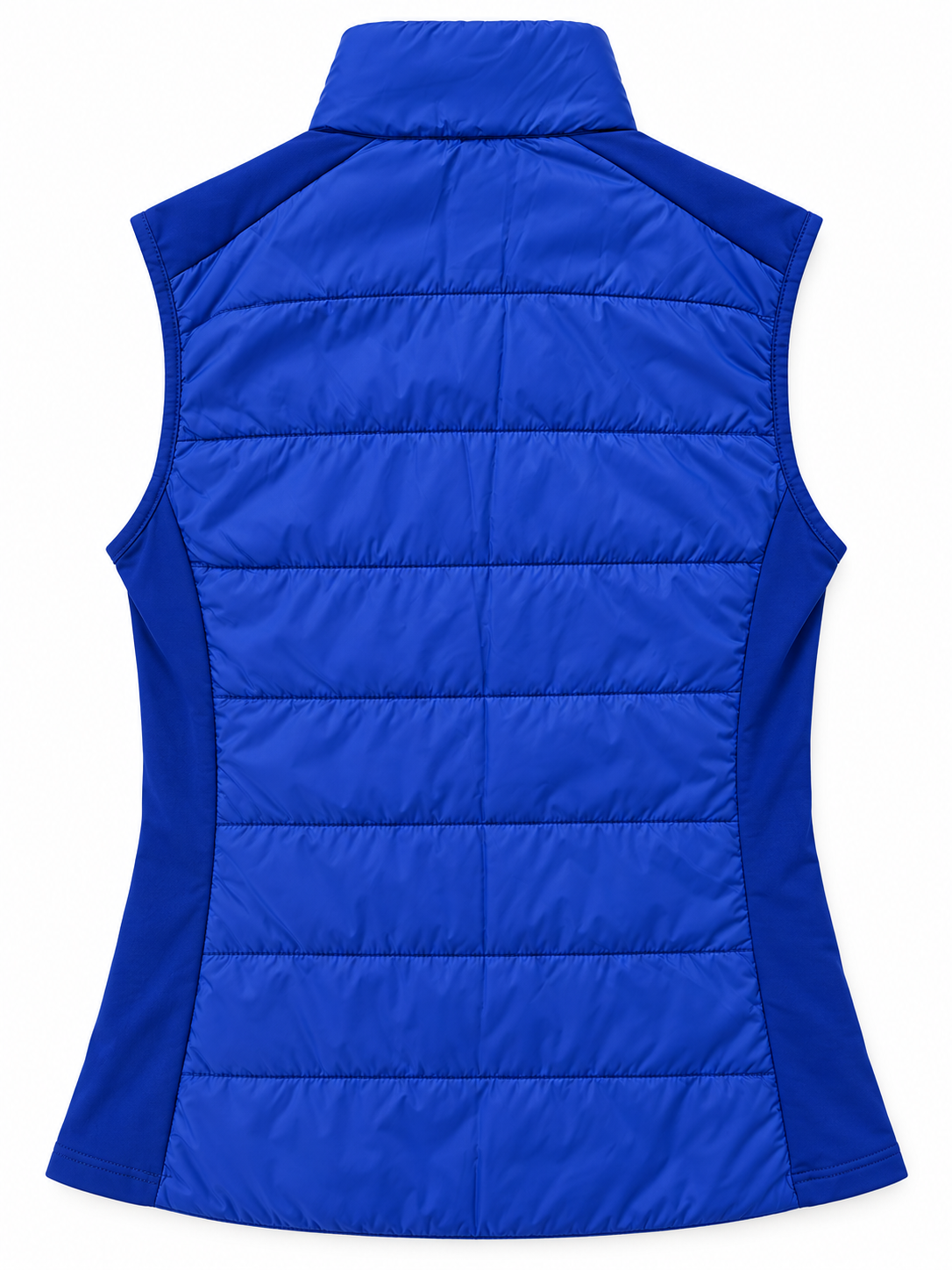 Oysho – Gilet trapuntato blu royal con collo alto