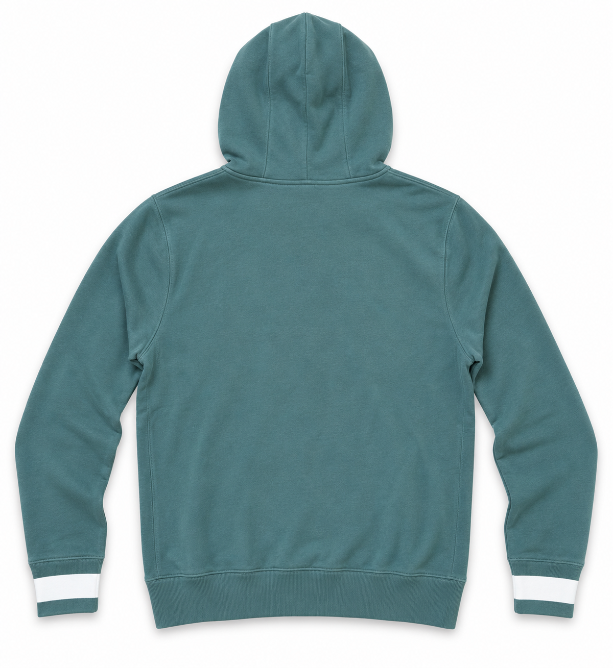 Felpa con Cappuccio in Cotone Verde Petrolio – Stampa Frontale e Tasca a Marsupio