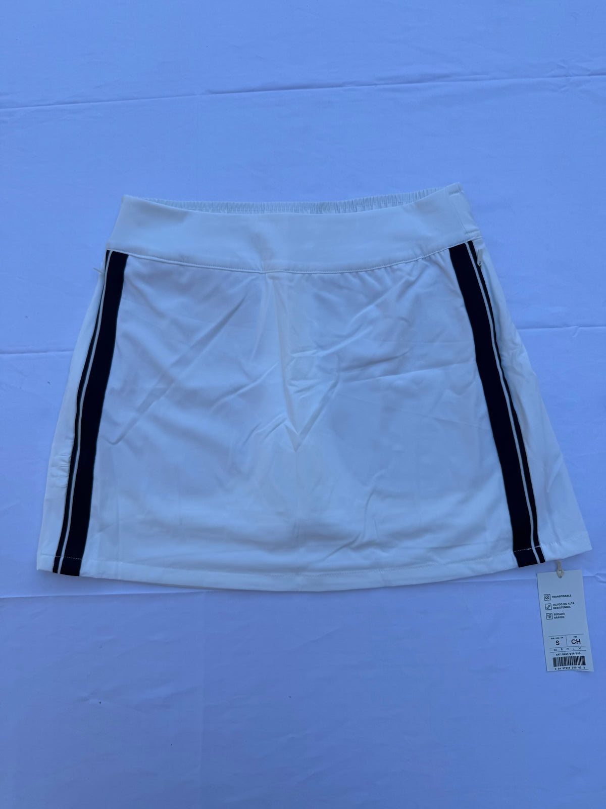 Oysho – Gonna Tecnica Bianca con Bande Laterali Nere