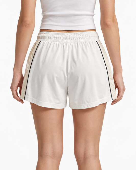 Oysho – Shorts avorio con coulisse e profili a contrasto
