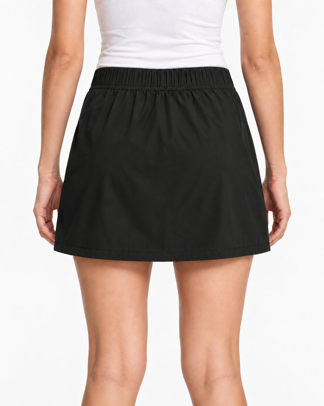 Oysho Light Touch – Gonna corta nera con tasche zip