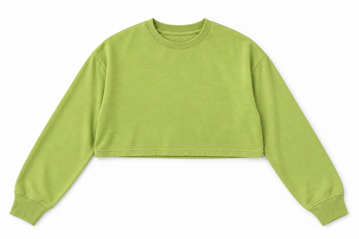 Oysho felpa cropped verde pistacchio