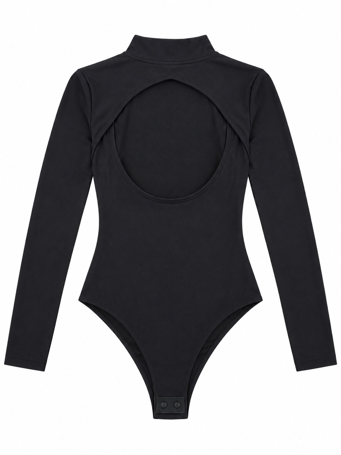 Oysho body nero a maniche lunghe con schiena scoperta