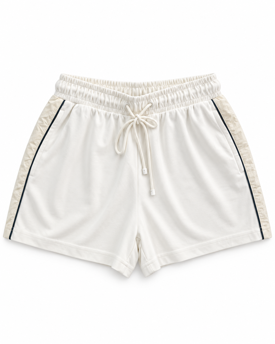 Oysho – Shorts avorio con coulisse e profili a contrasto
