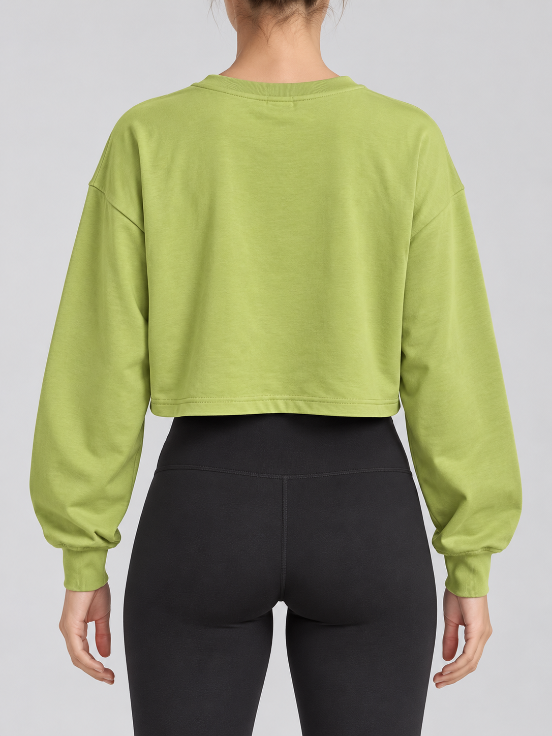 Oysho felpa cropped verde pistacchio