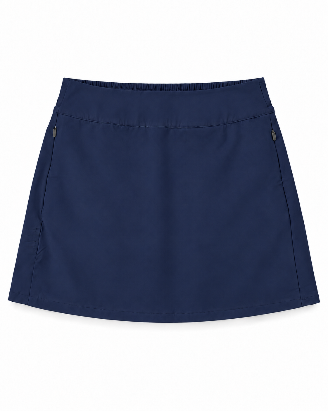 Gonna corta blu navy con tasche zip