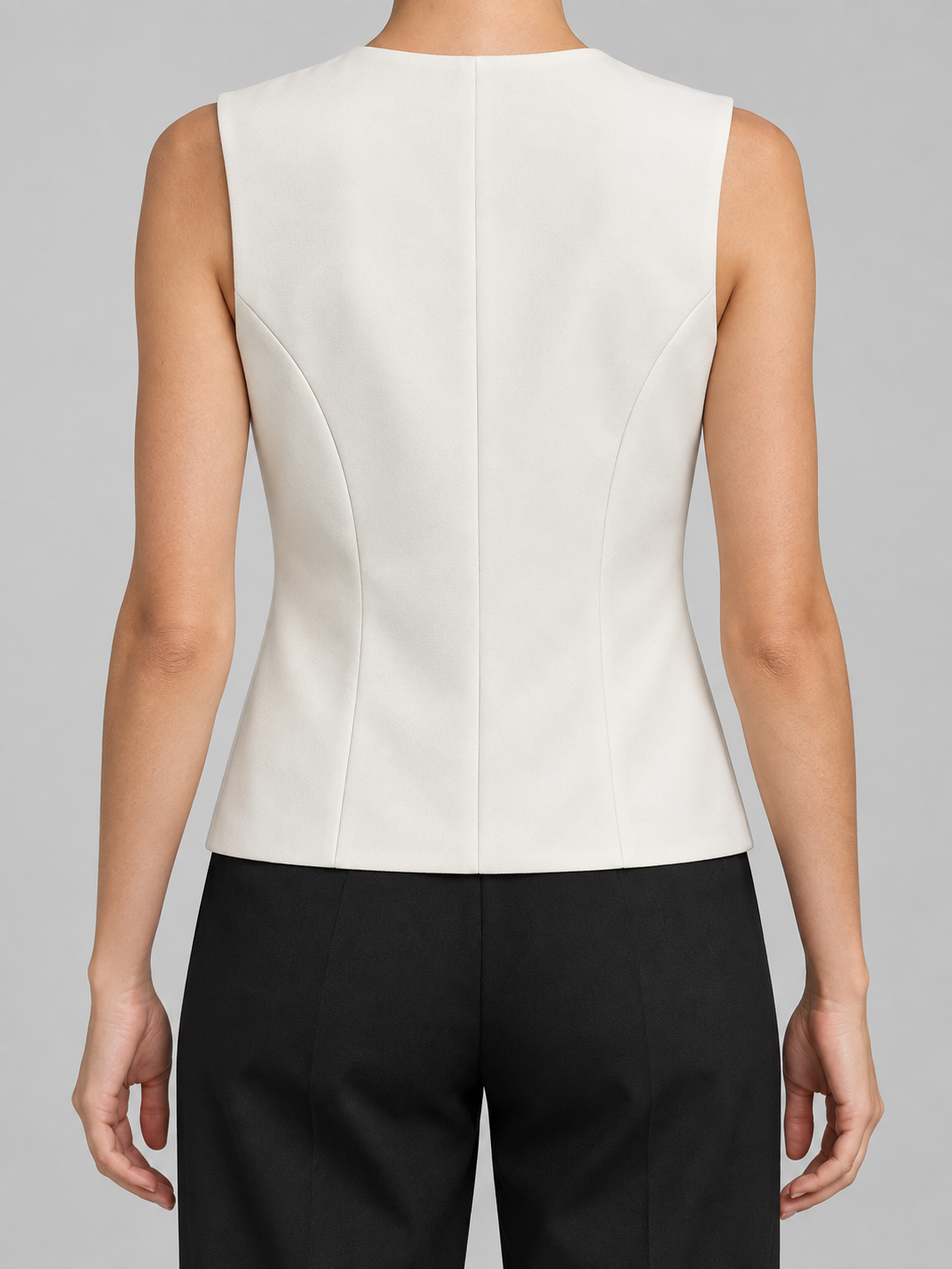 Oysho – Gilet panna con scollo a V