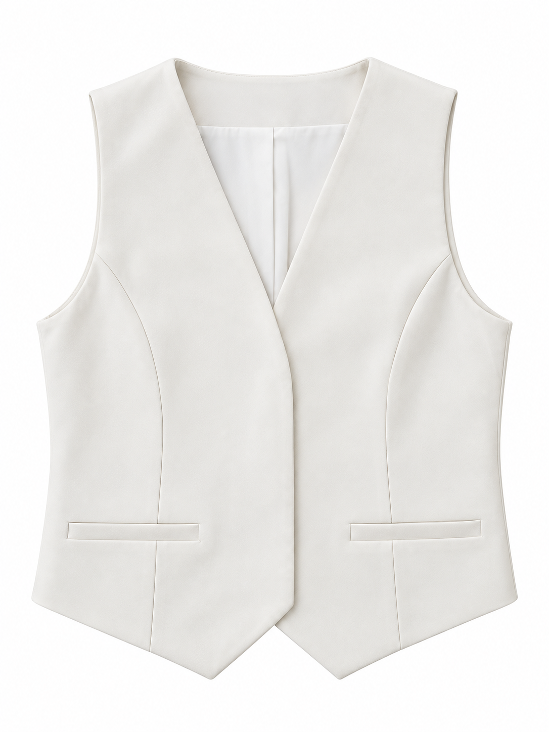 Oysho – Gilet panna con scollo a V