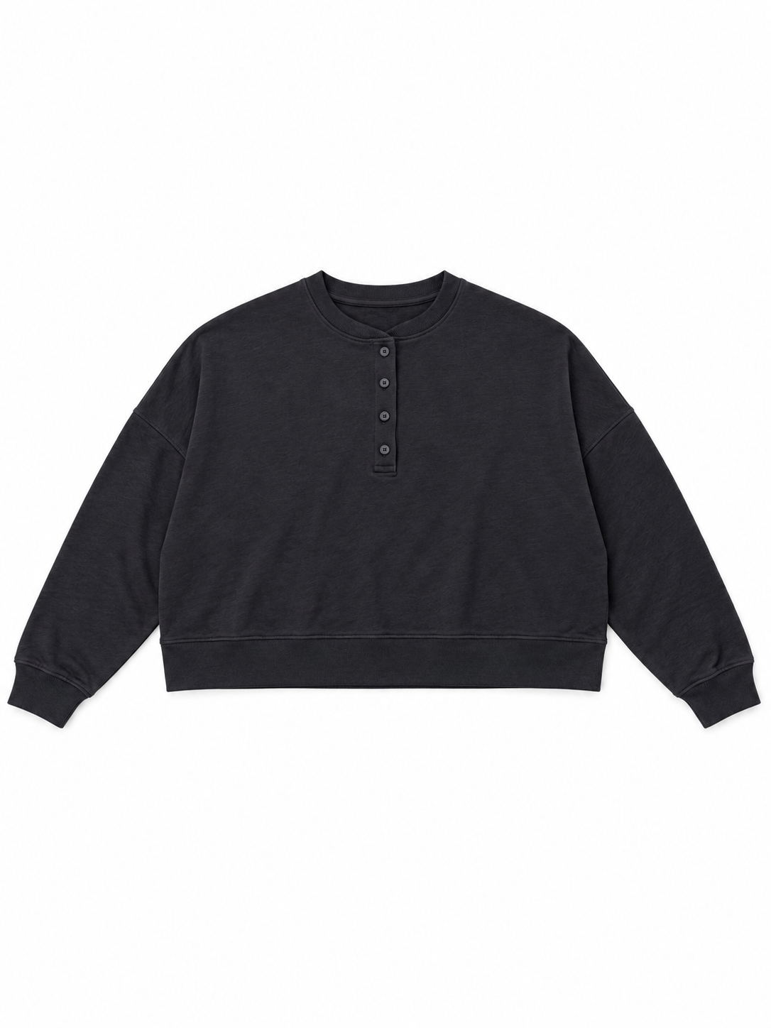 Oysho – Felpa ampia antracite con bottoni