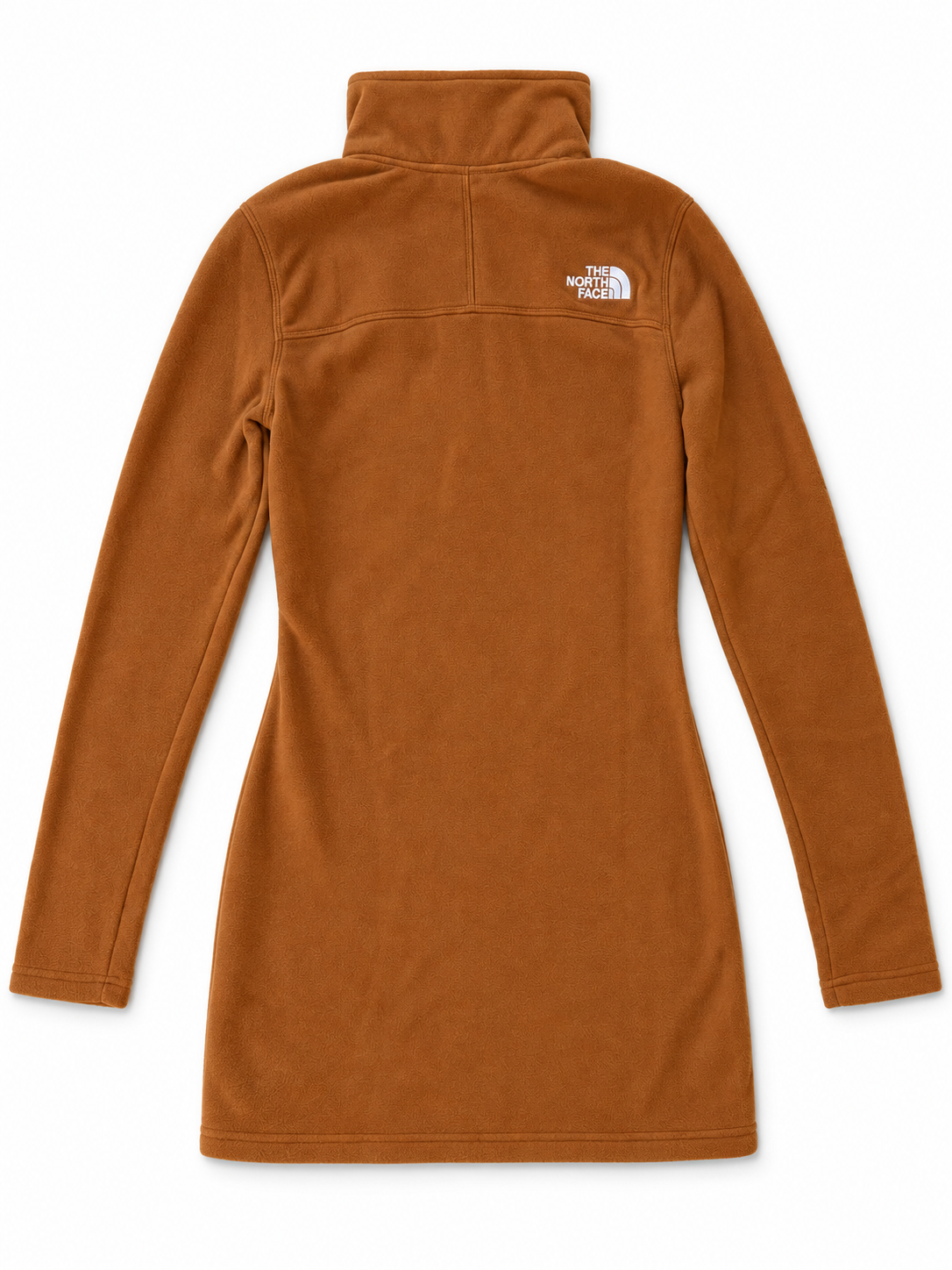 Abito in Pile a Mezza Zip Leather Brown