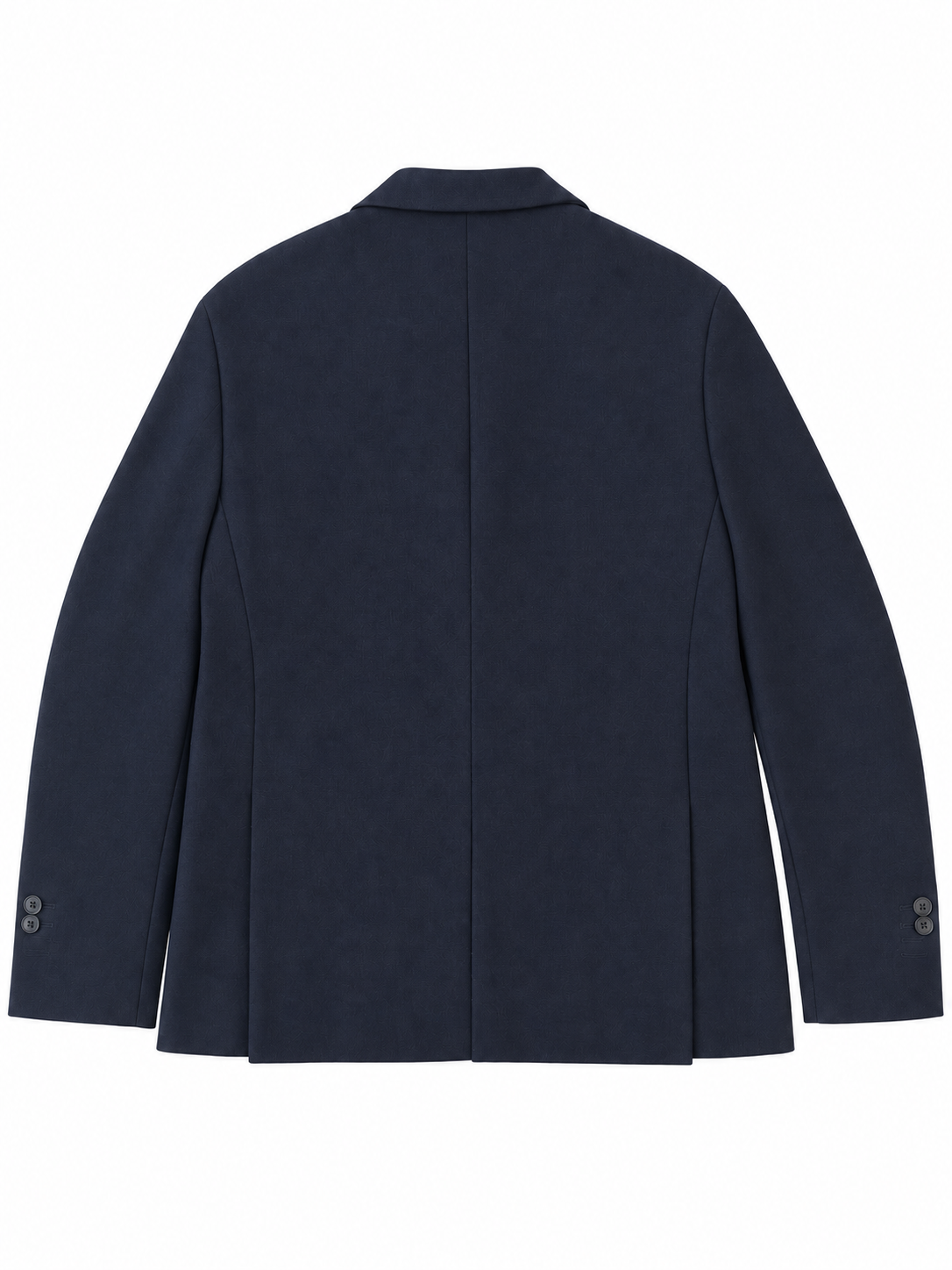 Blazer monopetto blu navy scuro in lana e cashmere