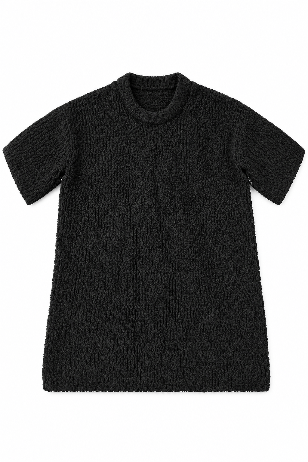 Maglione nero oversize a maglia grossa