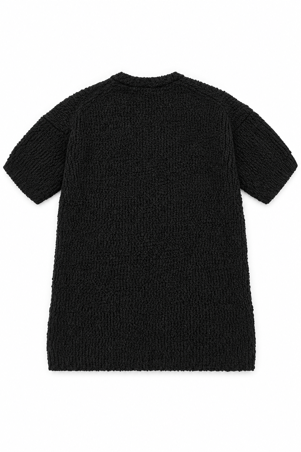 Maglione nero oversize a maglia grossa
